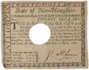 New Hampshire paper money bill of credit