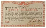 New York "water works" paper money note