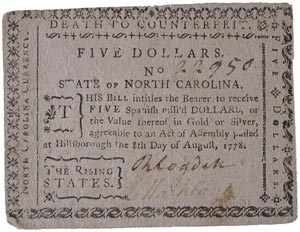 North Carolina bill of credit