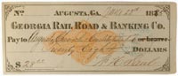 Georgia Railroad & Banking Company check