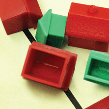 image of little plastic houses