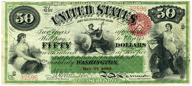 Interest-Bearing Treasury Note front