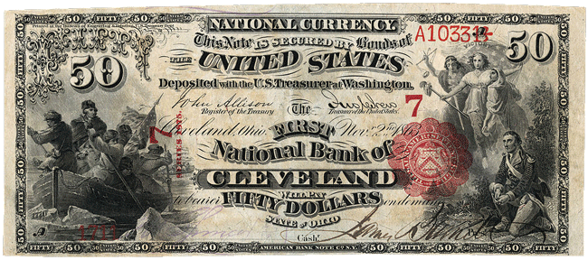 National Bank Note Series $50 Bill front