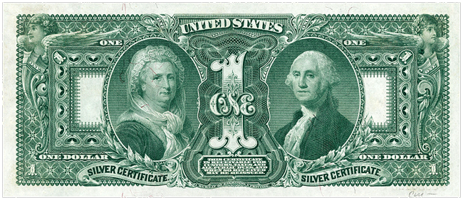 1896 Silver Certificate back