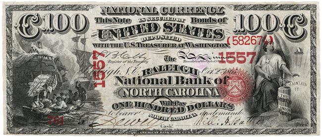 National Bank Note Series $100 Bill front