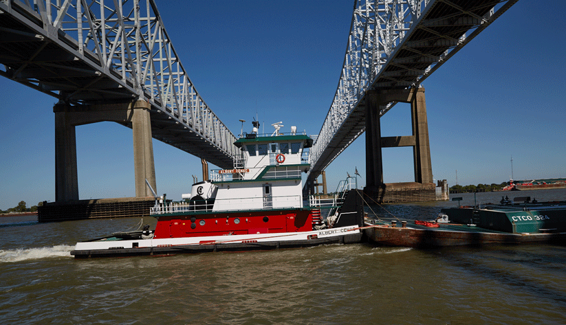 Via the Mississippi River, the Port of New Orleans connects to 14,500 miles of inland waterways. Photo by David Fine