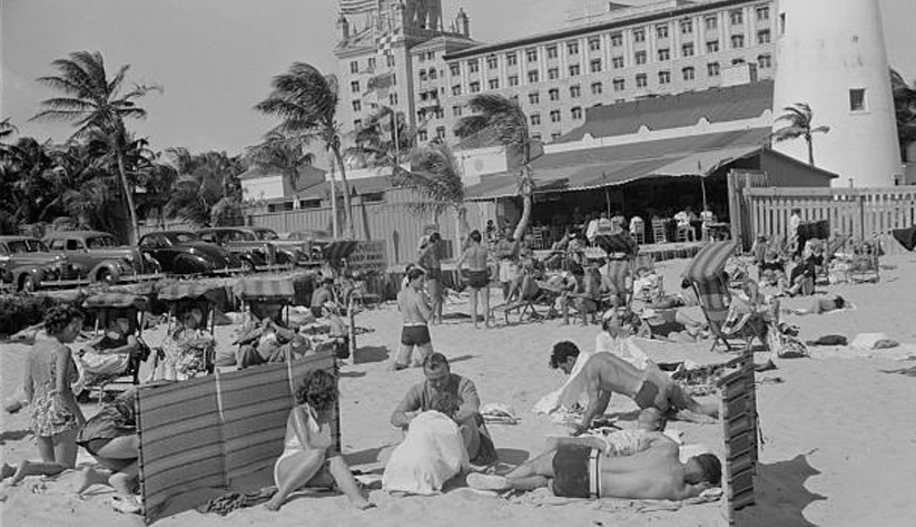 Miami's tourism business grew after the Great Depression. Photo courtesy of the Library of Congress photographic archives