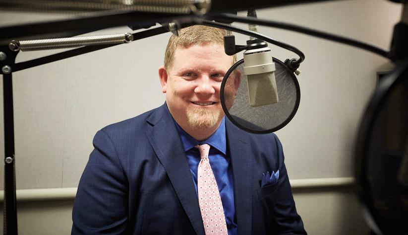 Brian Bailey, a subject matter expert in the supervision, regulation and credit division at the Atlanta Fed, during the recording of a podcast episode.