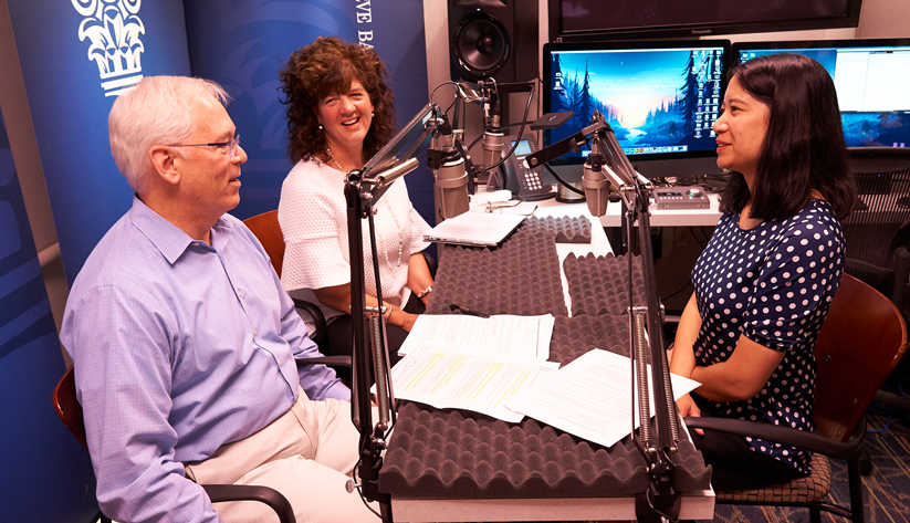 Jennifer Duprow, Mike Johnson, Lali Shaffer, all of the Atlanta Fed's Supervision, Regulation, and Credit divion of the Atlanta Fed, during the recording of a podcast episode.