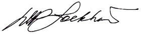 President Lockhart's signature