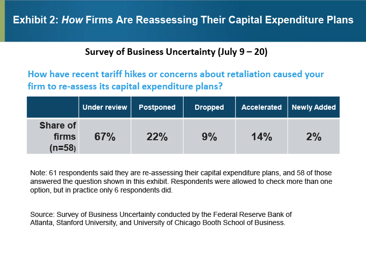 Exhibit 2: How Firms are Reassessing their Capital Expenditure Plans