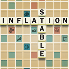 Graphic of stable inflation scrabble