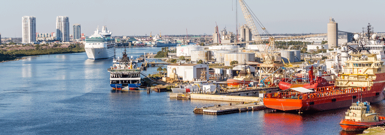 view of Tampa port
