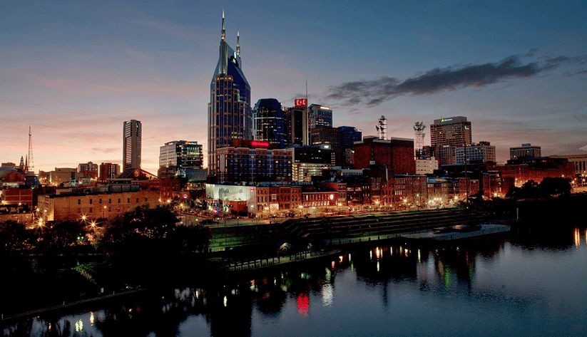 Downtown Nashville. Photo by Carol Highsmith and courtesy of the Library of Congress photographic archives