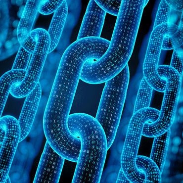 close up of block chains